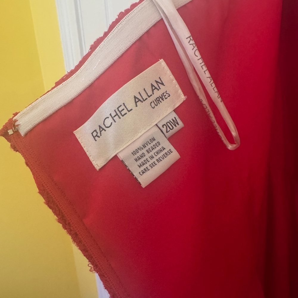NWT Rachel Allan Red Prom Dress - Picture 10 of 14